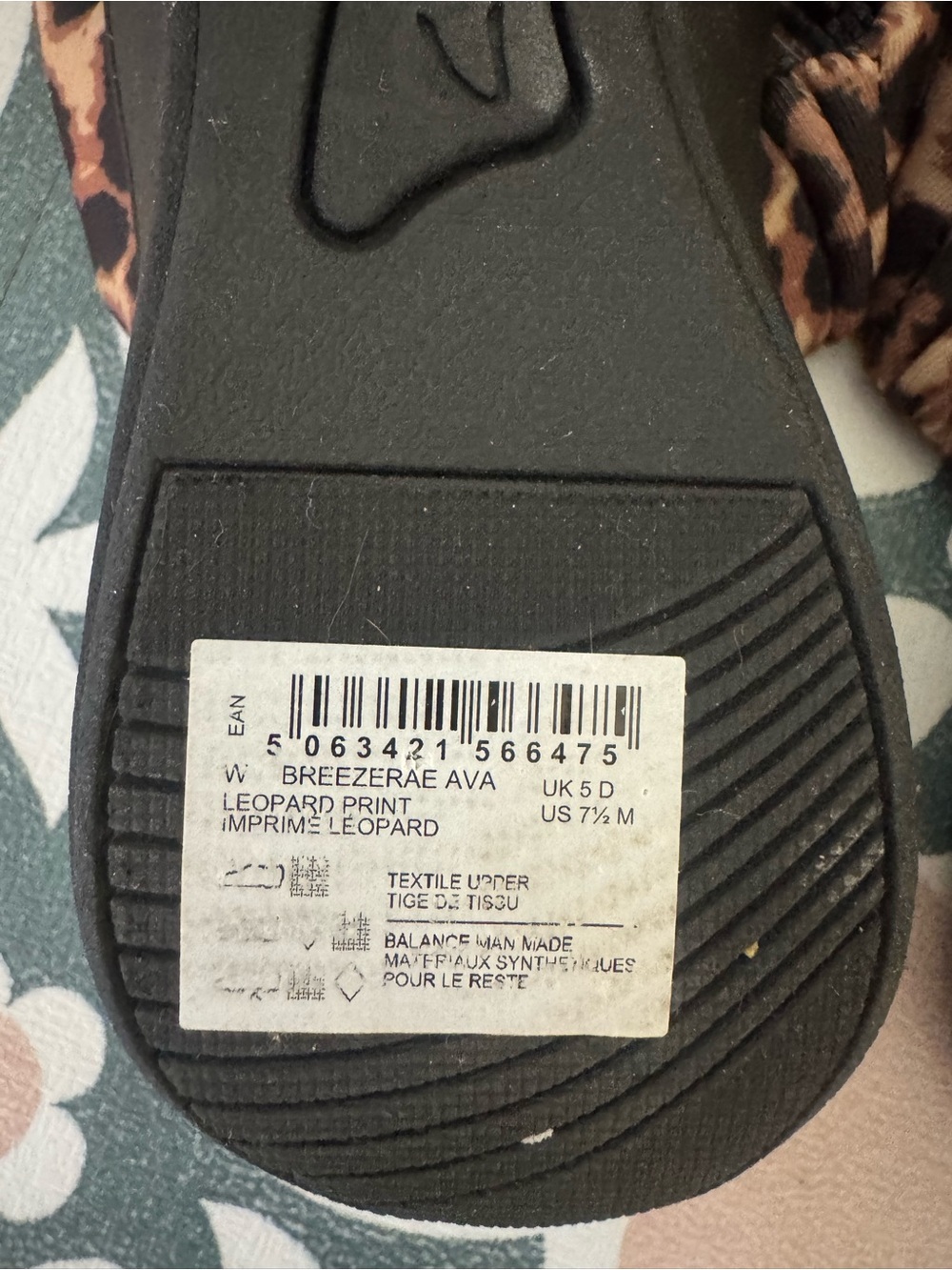 Clarks Women’s Leopard Print Knot Slide Sandals - Black & Brown - Picture 3 of 4